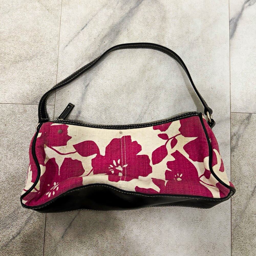 Victoria’s Secret Women’s Pink Floral Small Shoulder Bag Zip Closure Lined